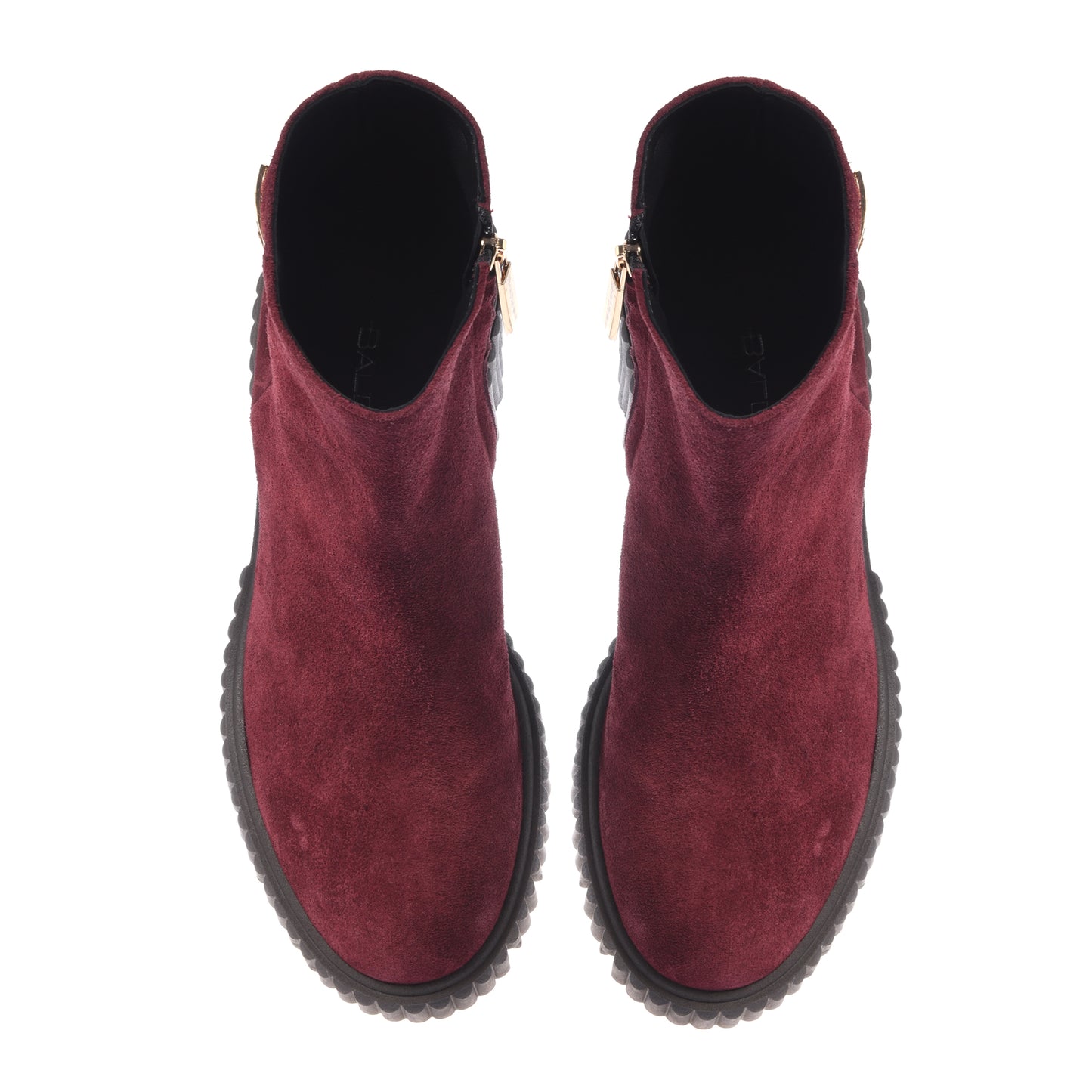 Stivaletti in pelle scamosciata bordeaux