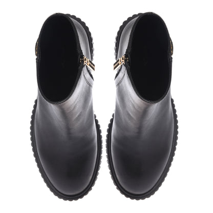 Stivaletti in pelle nera