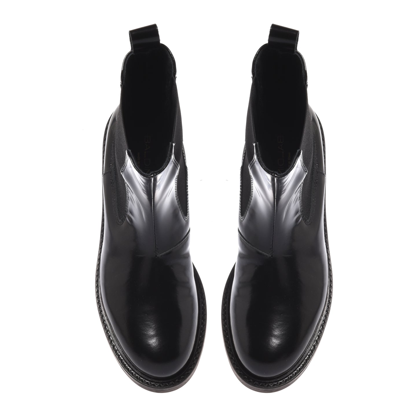 Black sanded leather ankle boots