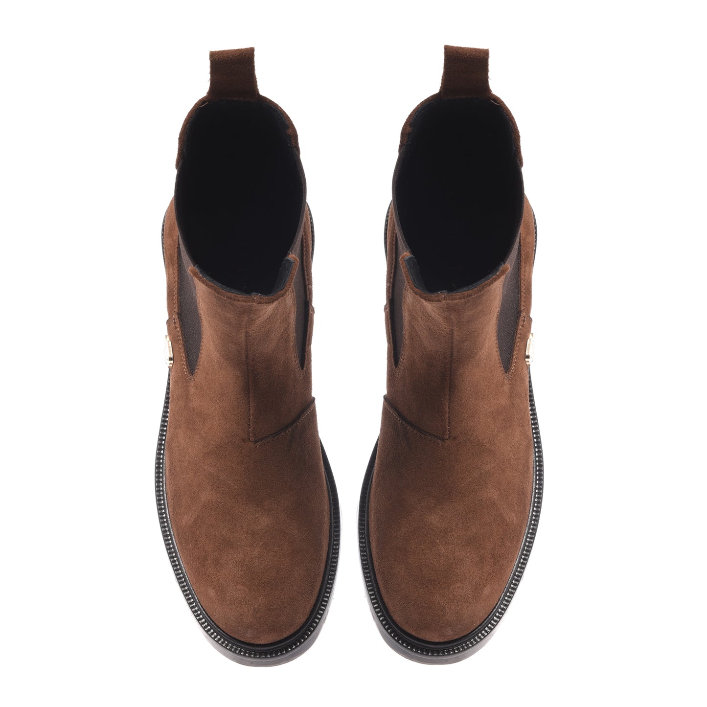 Brown suede ankle boots