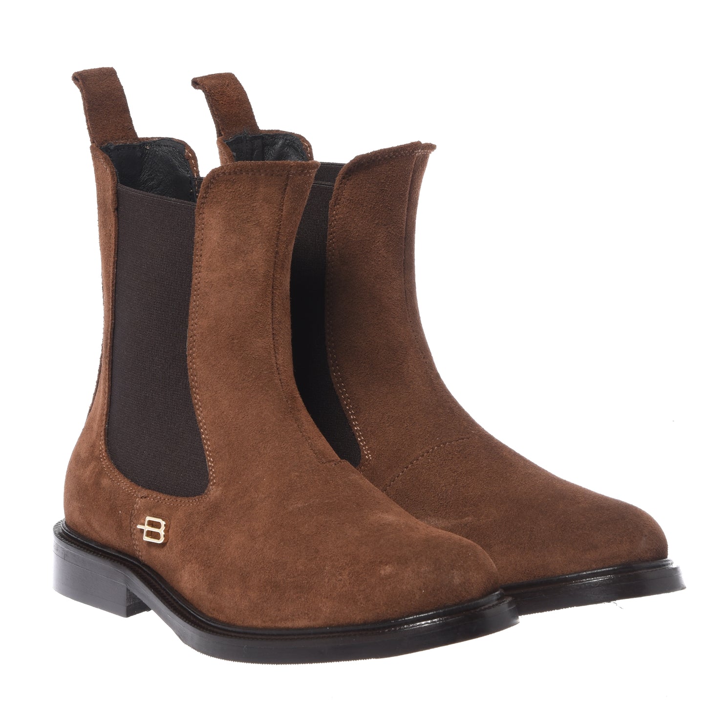 Brown suede ankle boots