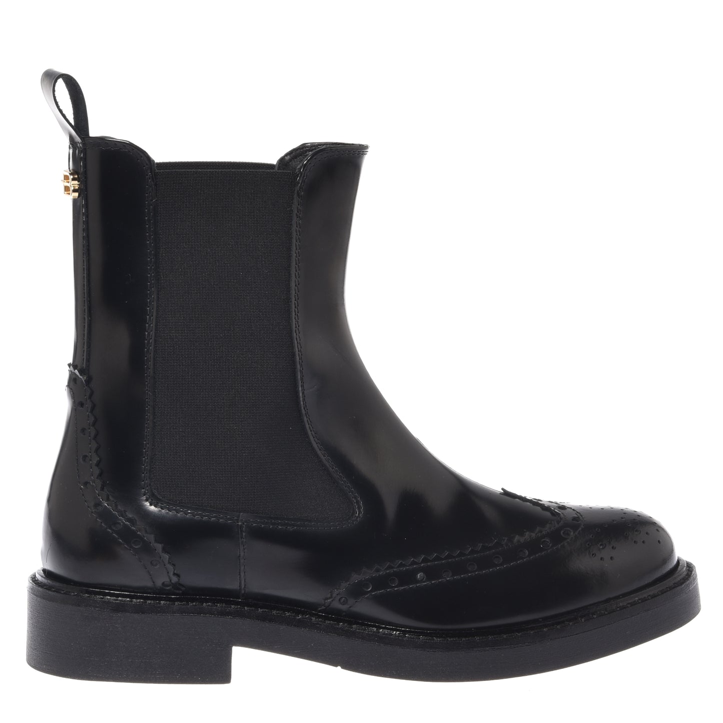 Black sanded leather ankle boots