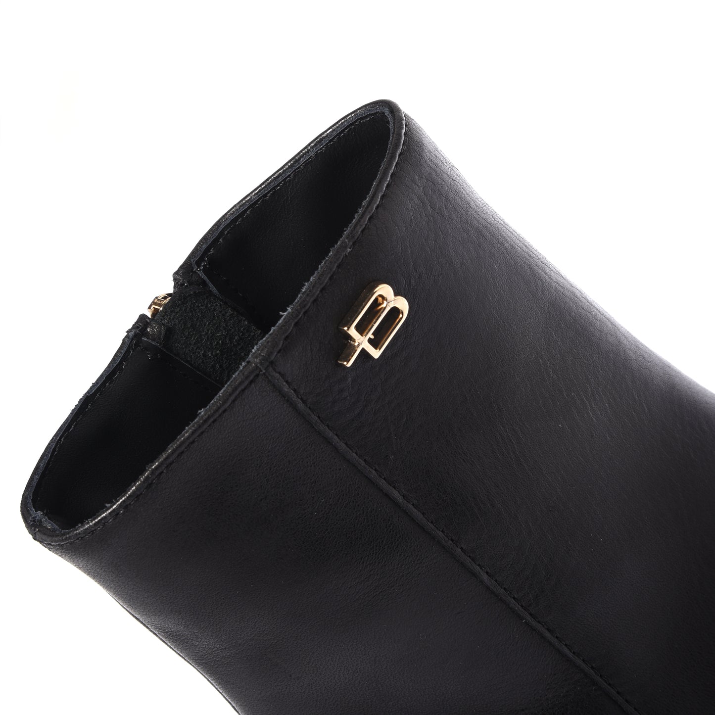 Black leather ankle boots