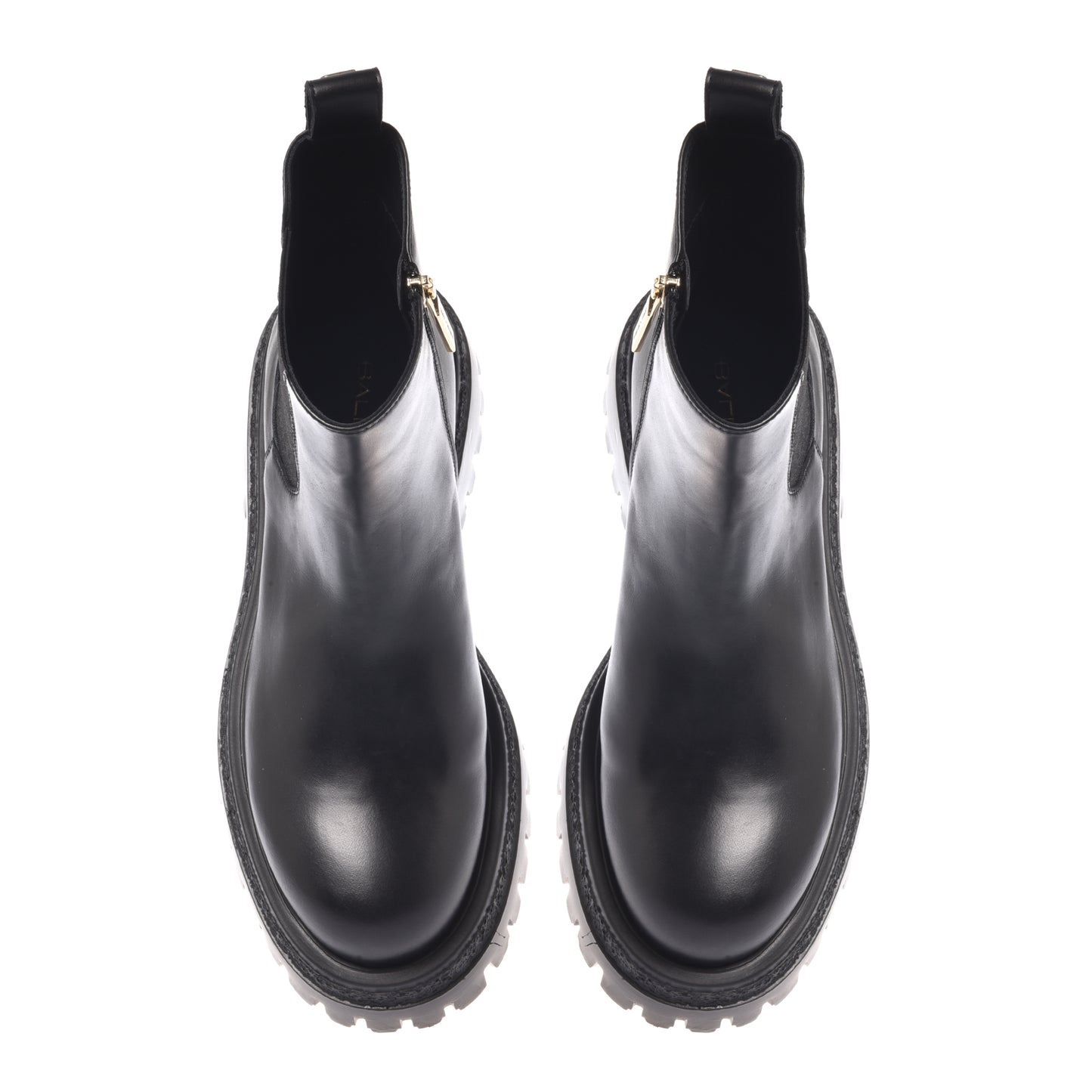 Black leather ankle boots