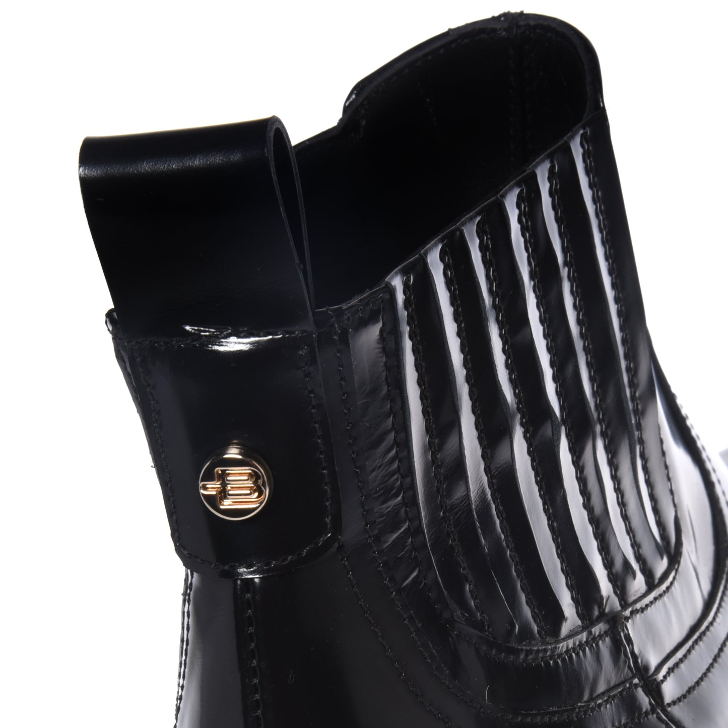 Black leather cowboy boots