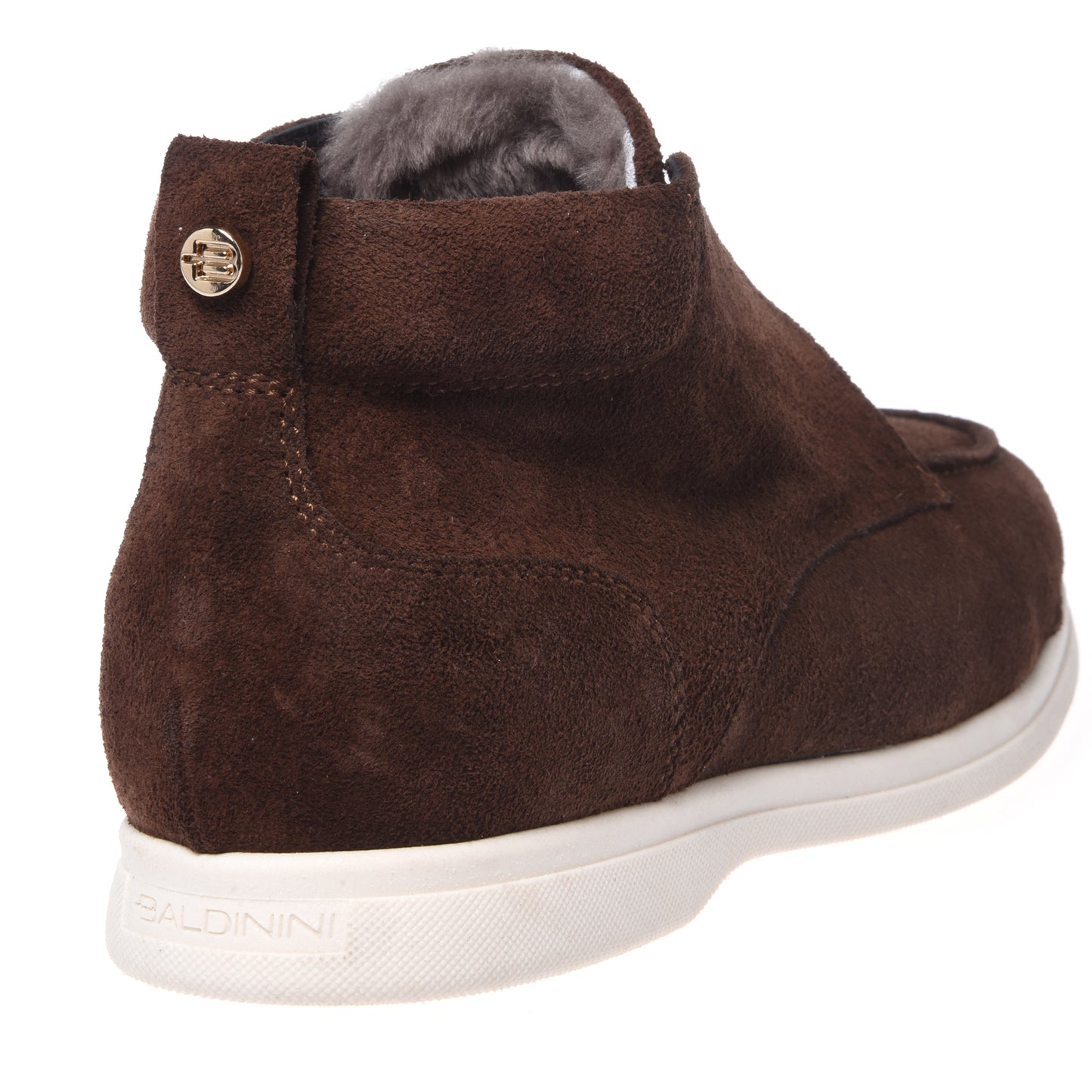 Stivaletti in pelle scamosciata marrone scuro