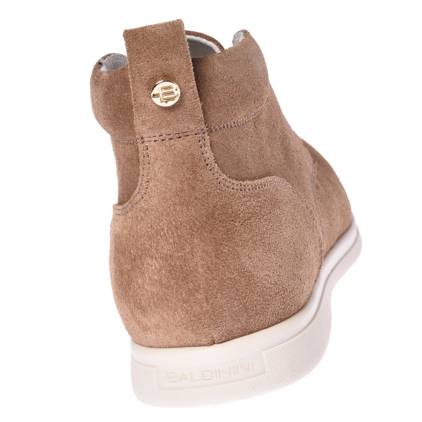 Stivaletto in pelle scamosciata beige