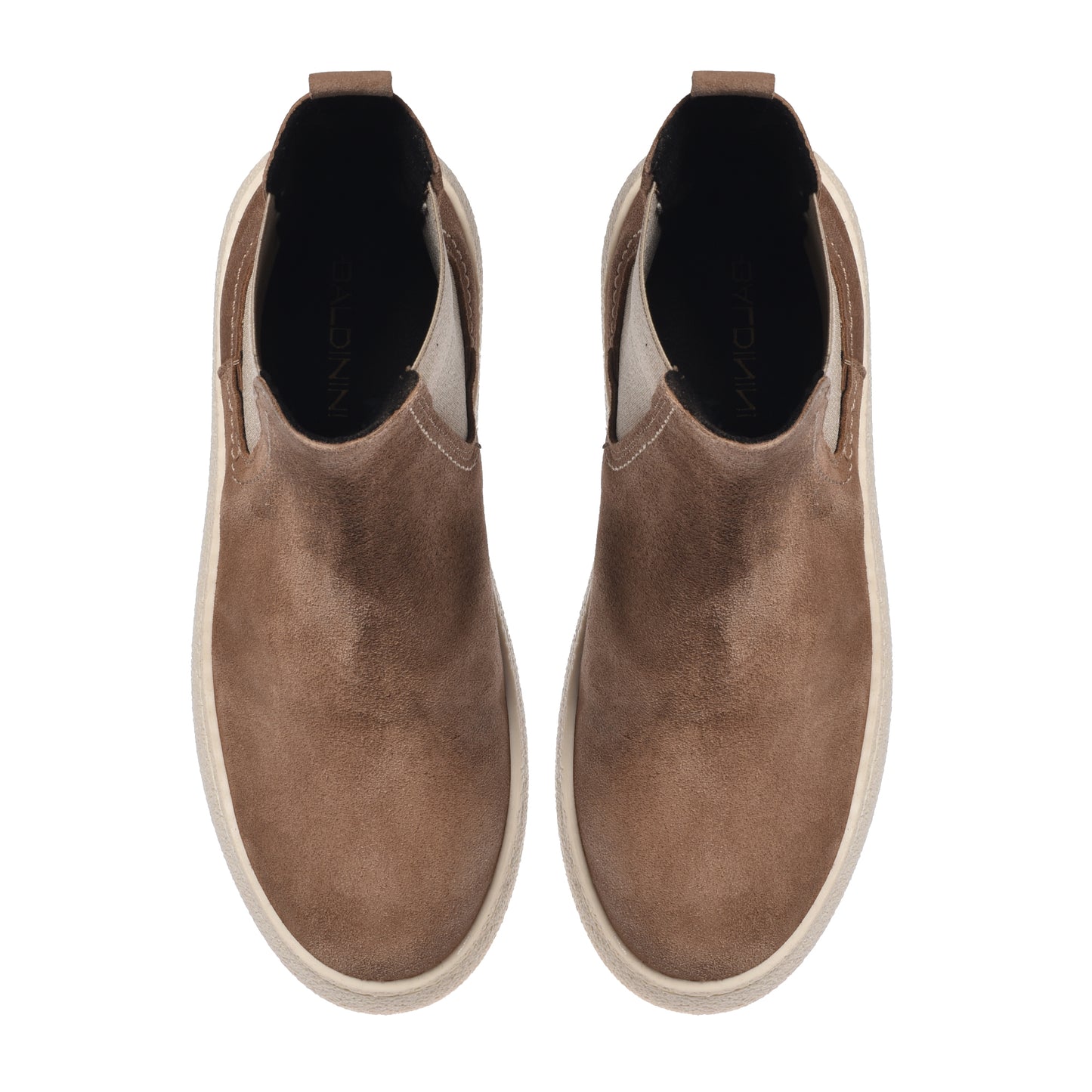 Stivaletti in pelle scamosciata color talpa