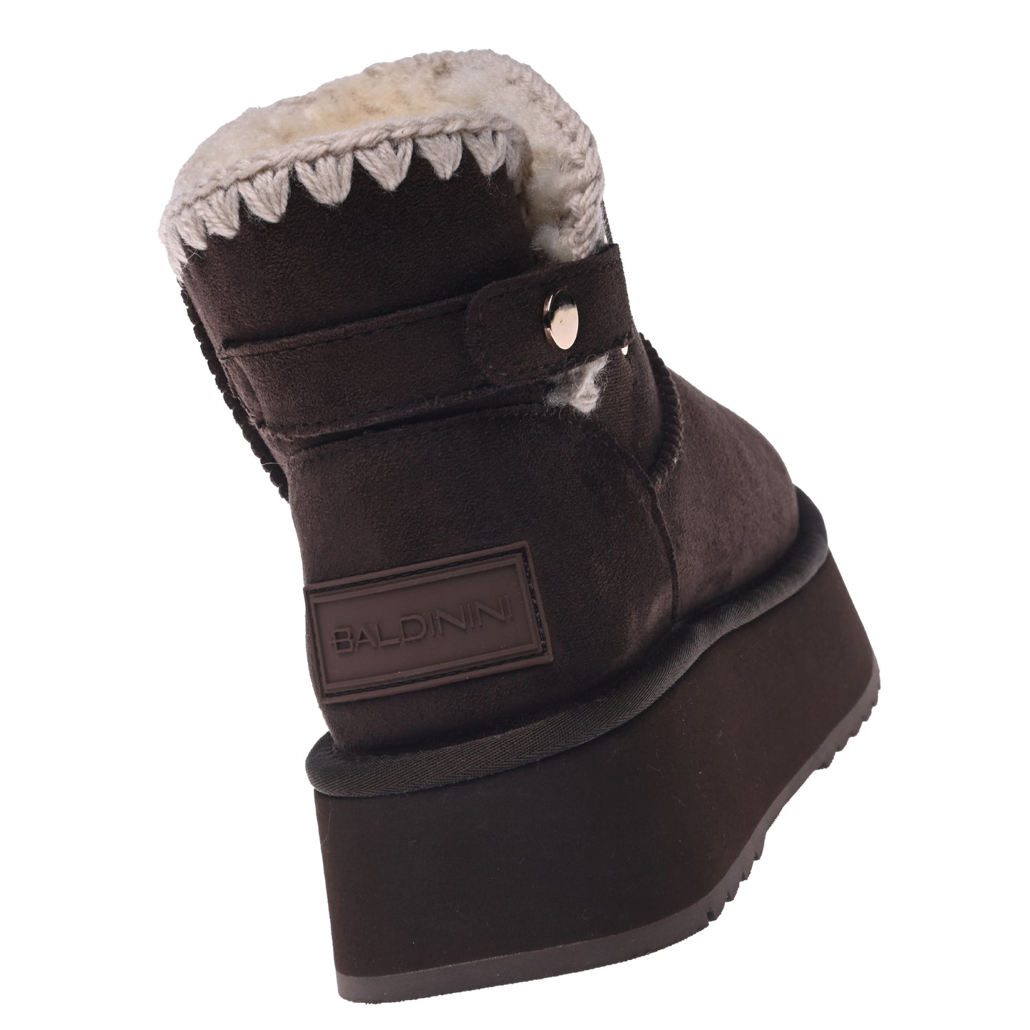 Bottines en daim marron foncé