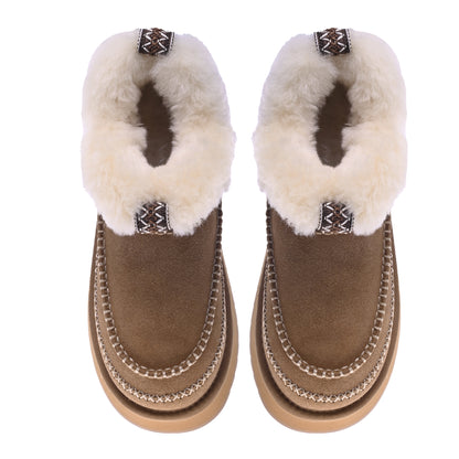 Bottines en daim brun