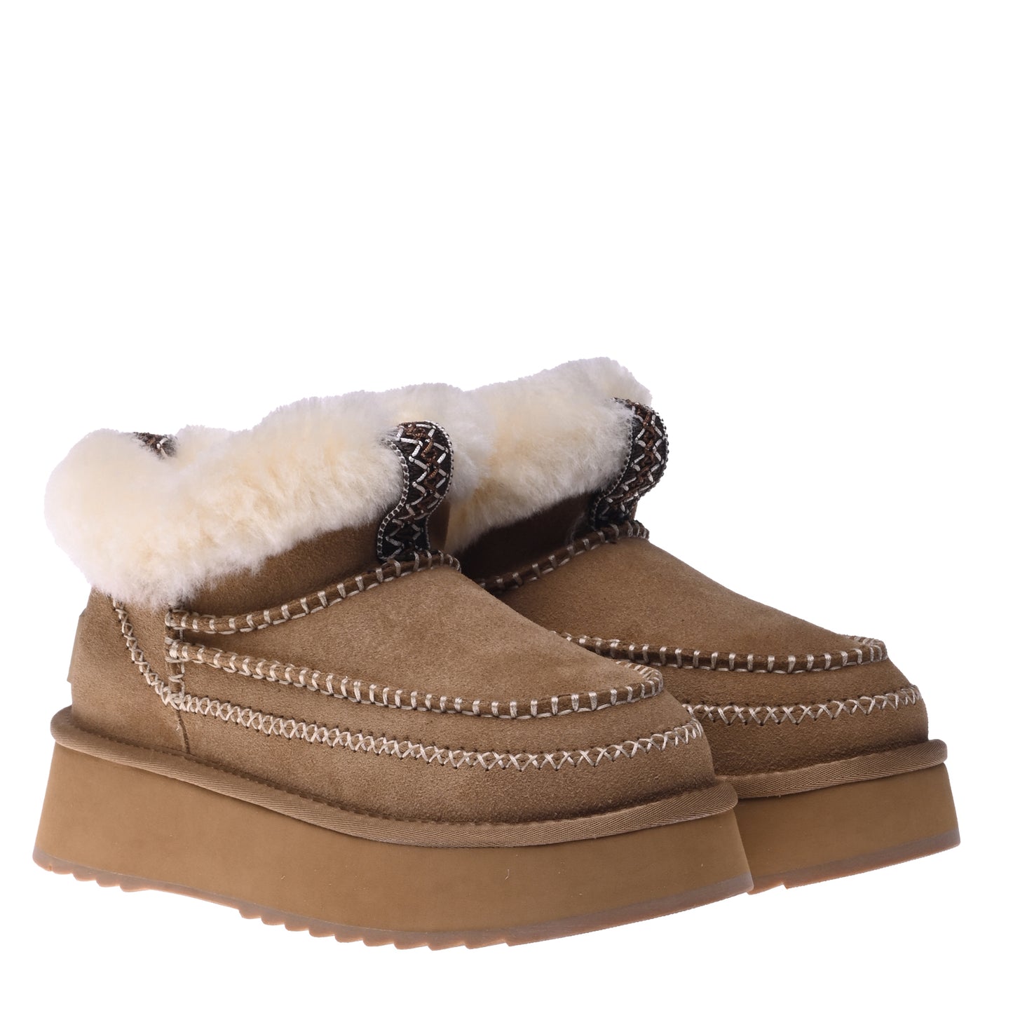 Bottines en daim brun