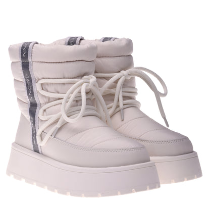 Stivaletto in pelle color carne e nylon