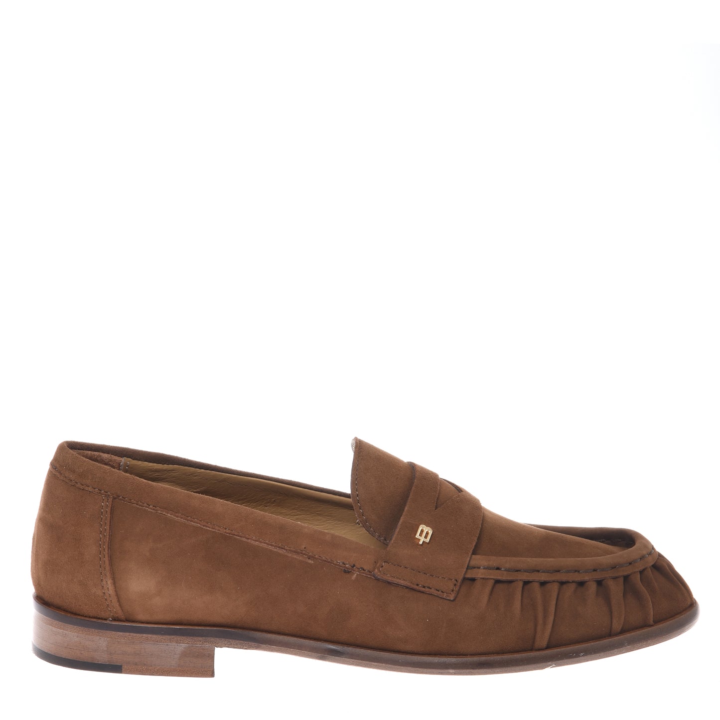 Brown suede loafer