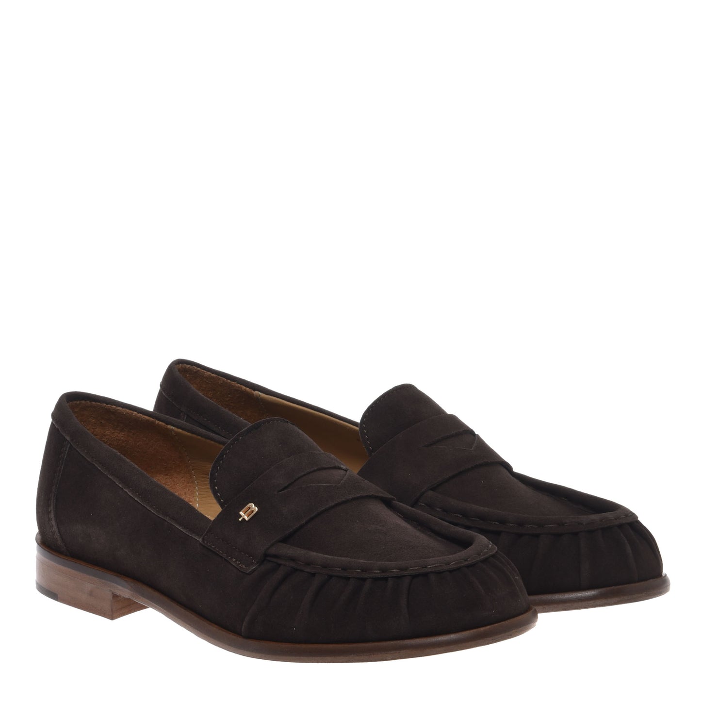 Mocassins en daim marron foncé