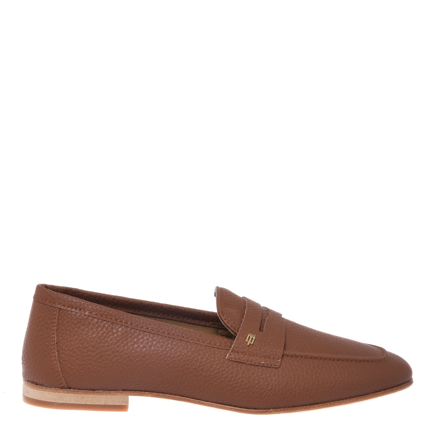 Mocassin en cuir grainé marron
