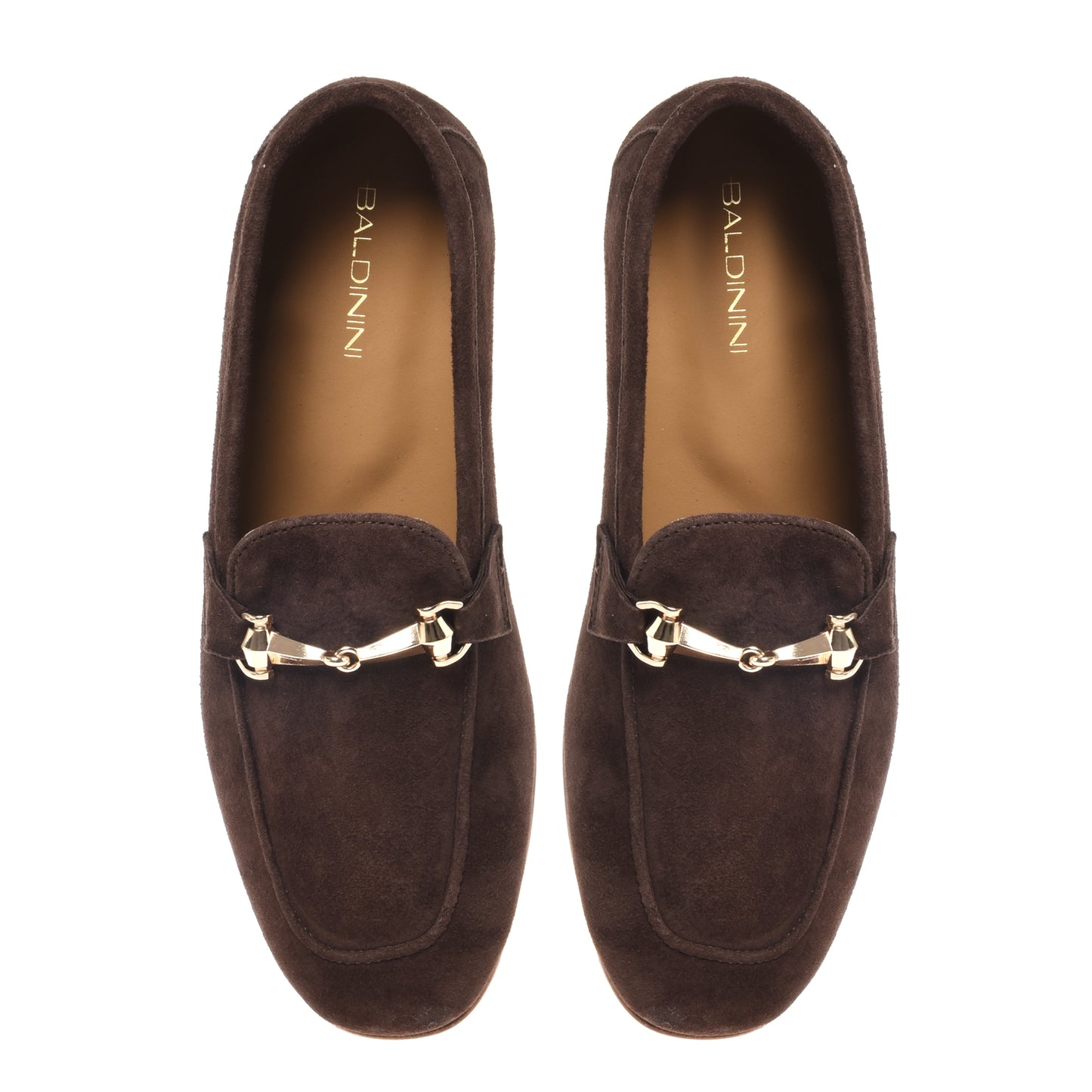 Mocassin en daim marron foncé