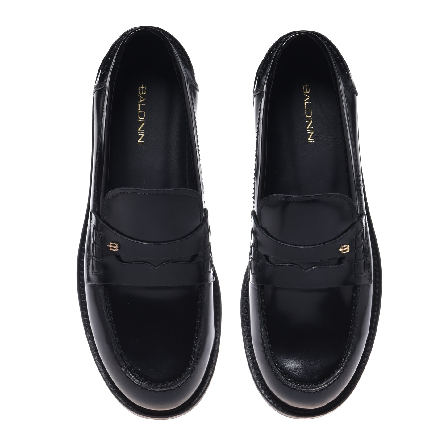 Mocassins en cuir brossé noir