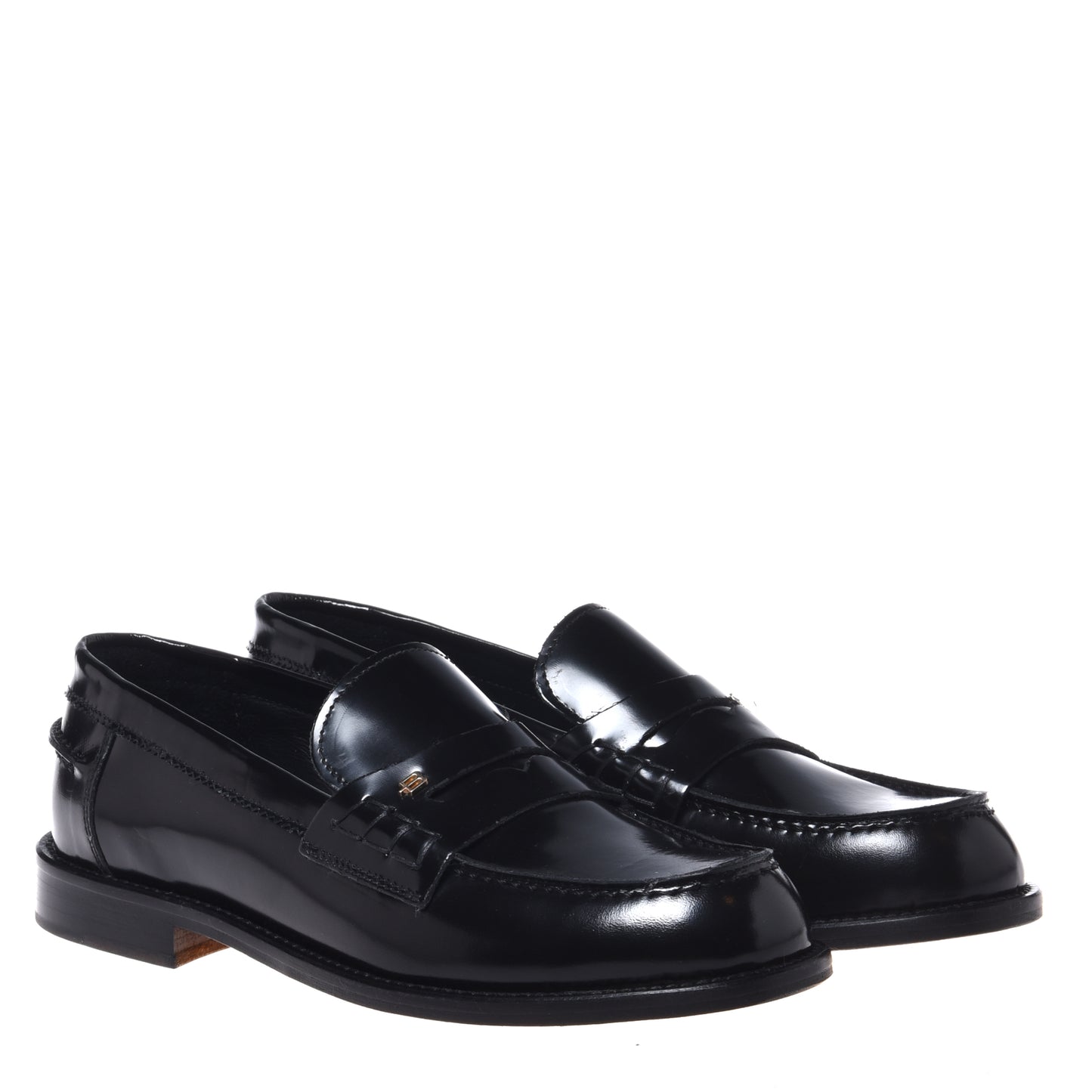 Mocassins en cuir brossé noir