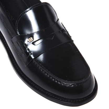 Mocassins en cuir brossé noir