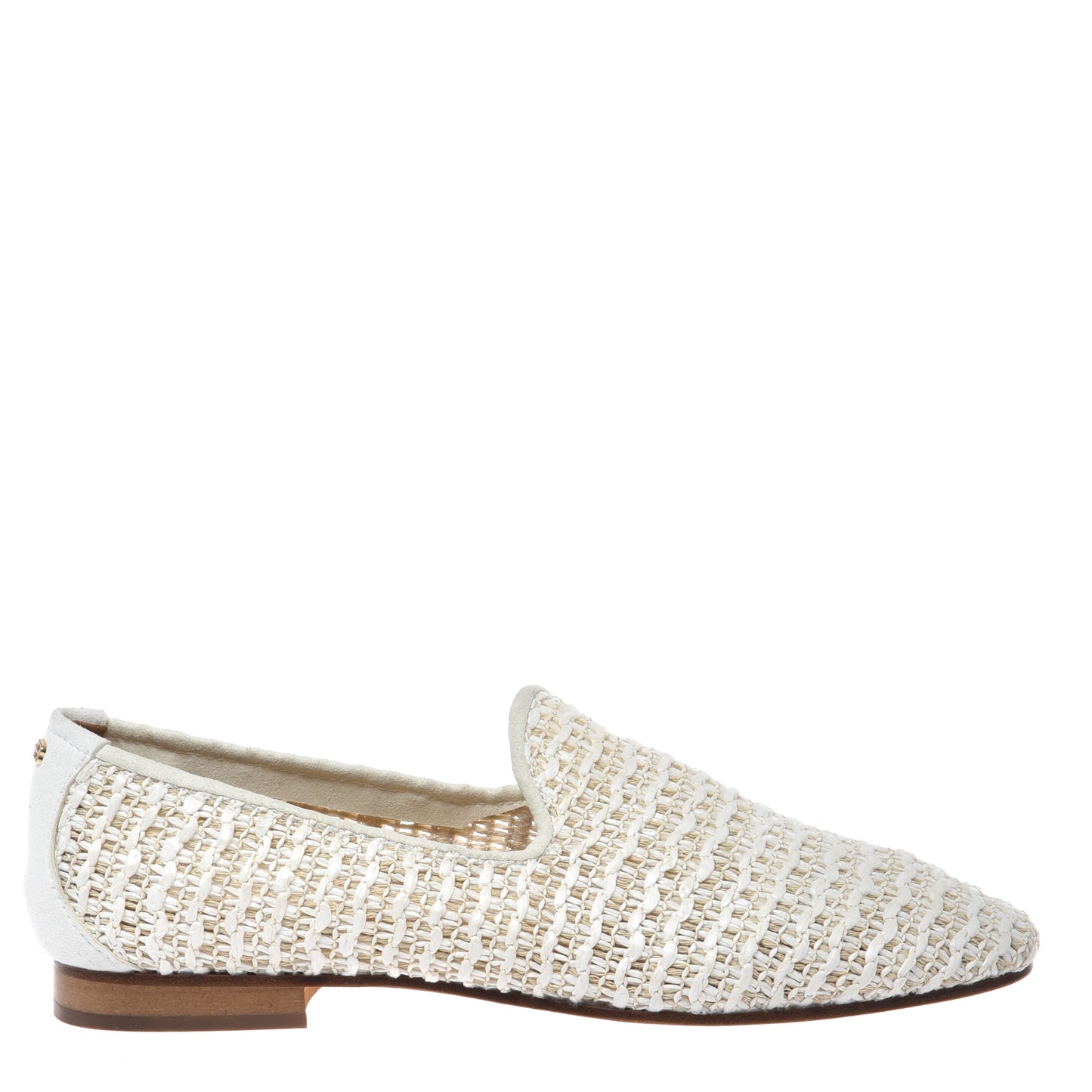 Off-white raffia loafer