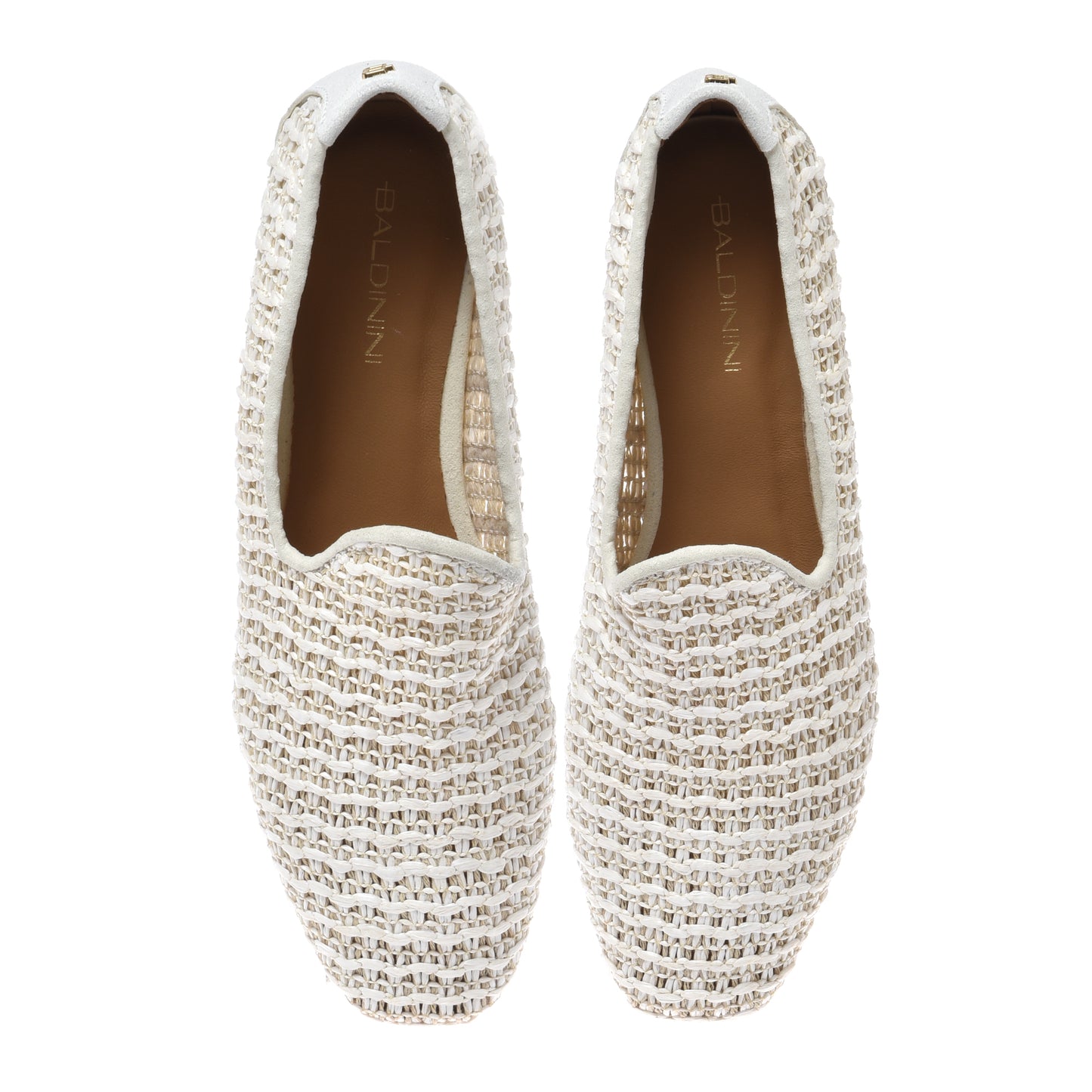 Off-white raffia loafer