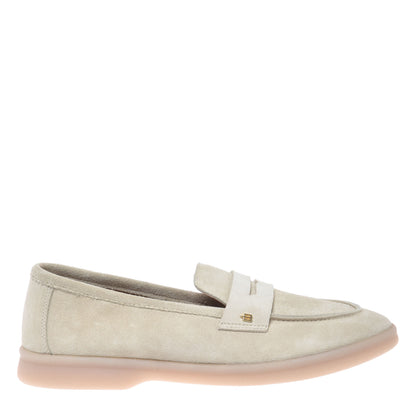 Off-white suede loafer