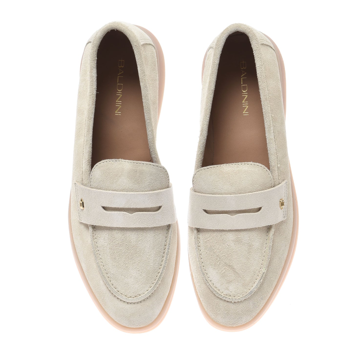 Off-white suede loafer
