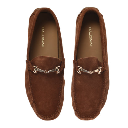 Suede leather moccasin