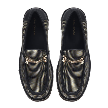 Mocassin en toile noire