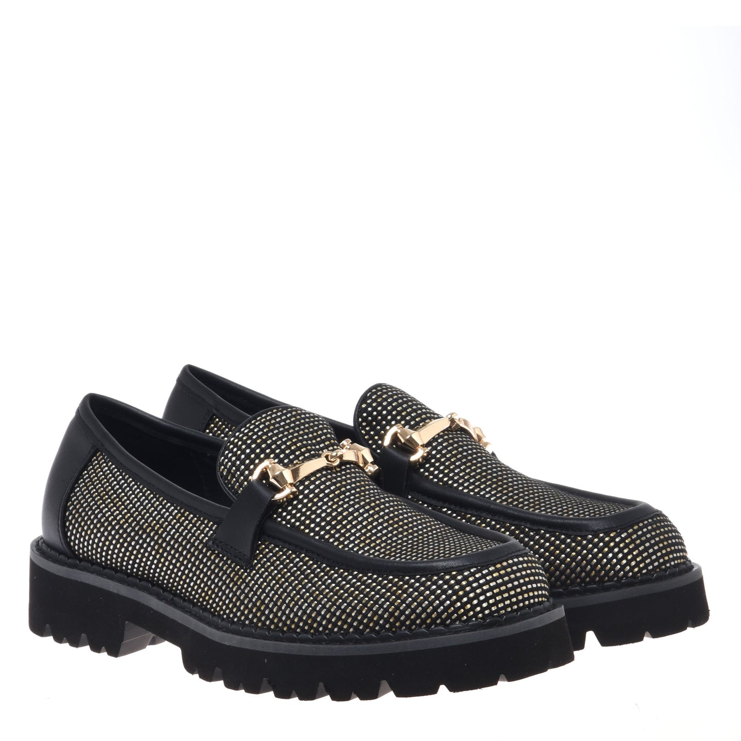 Mocassin en toile noire