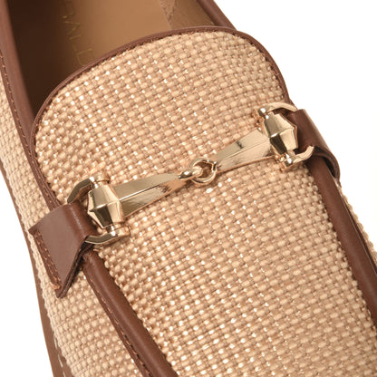 Beige canvas loafer