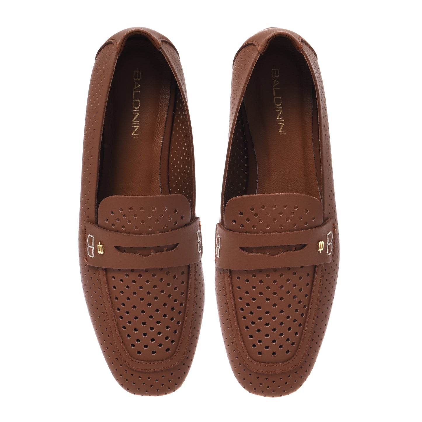 Perforated nappa leather loafer