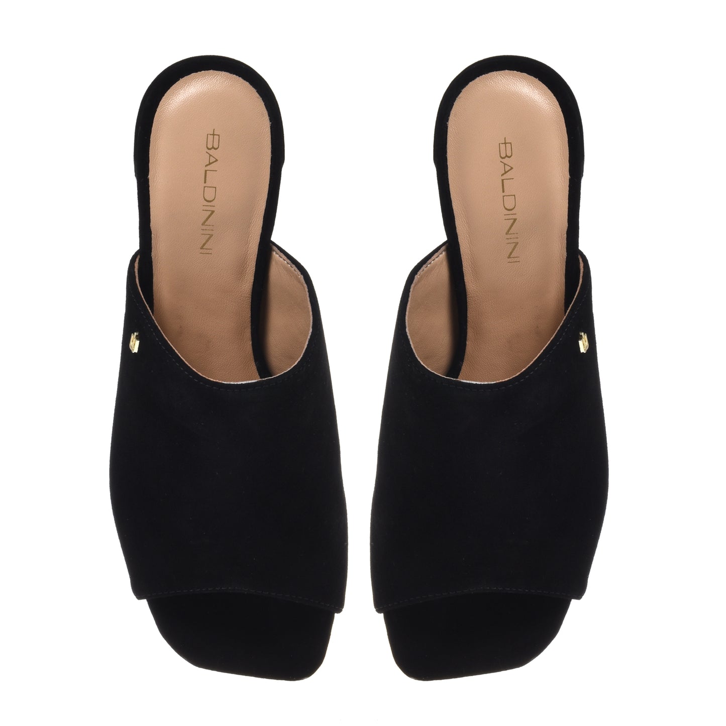 Black suede mule