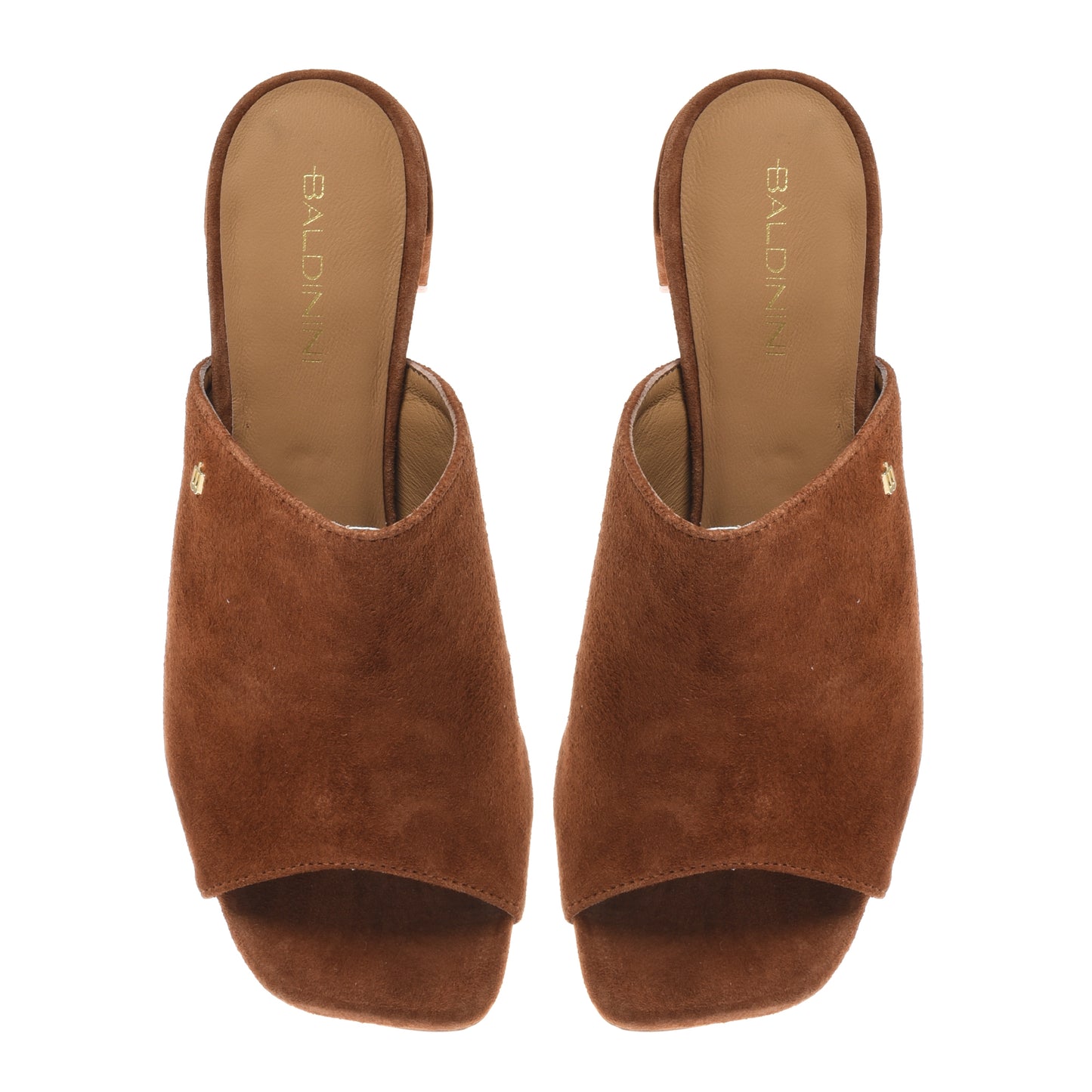 Suede leather mule