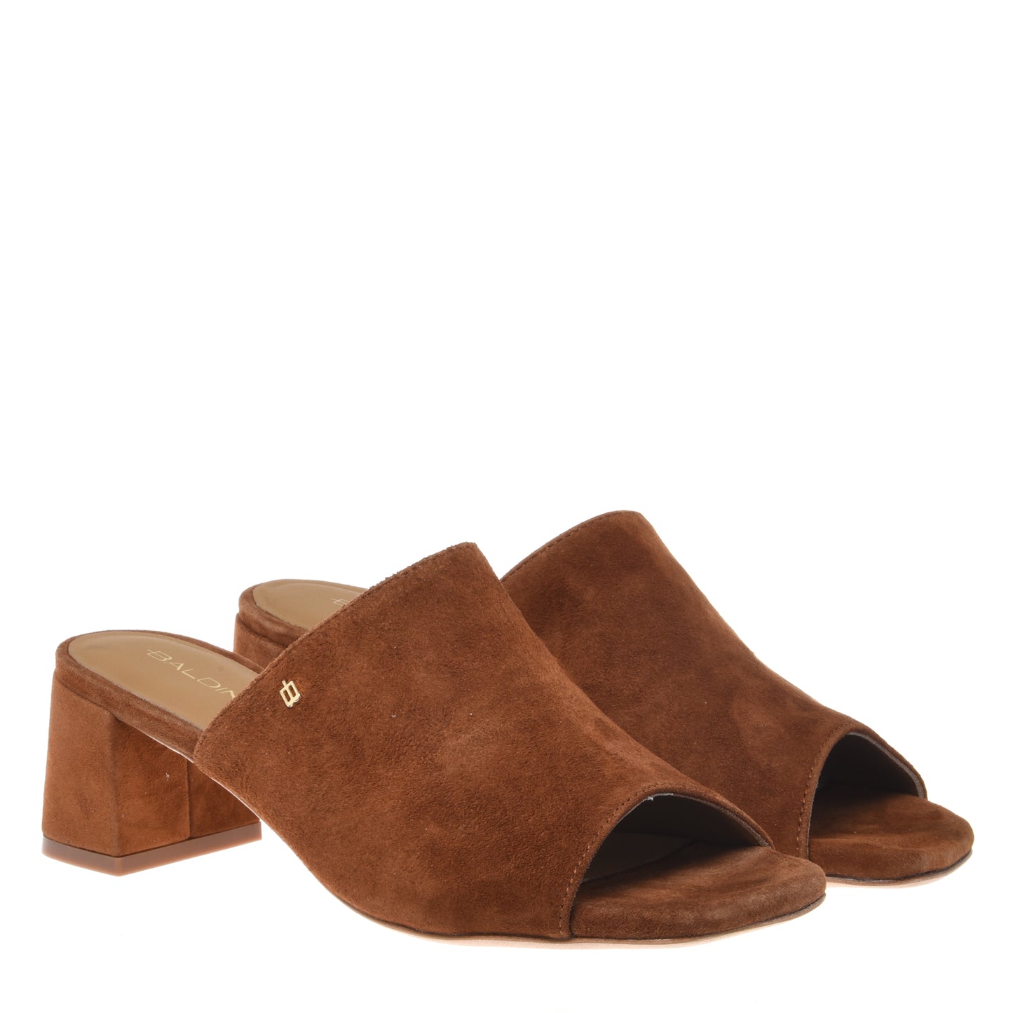 Suede leather mule