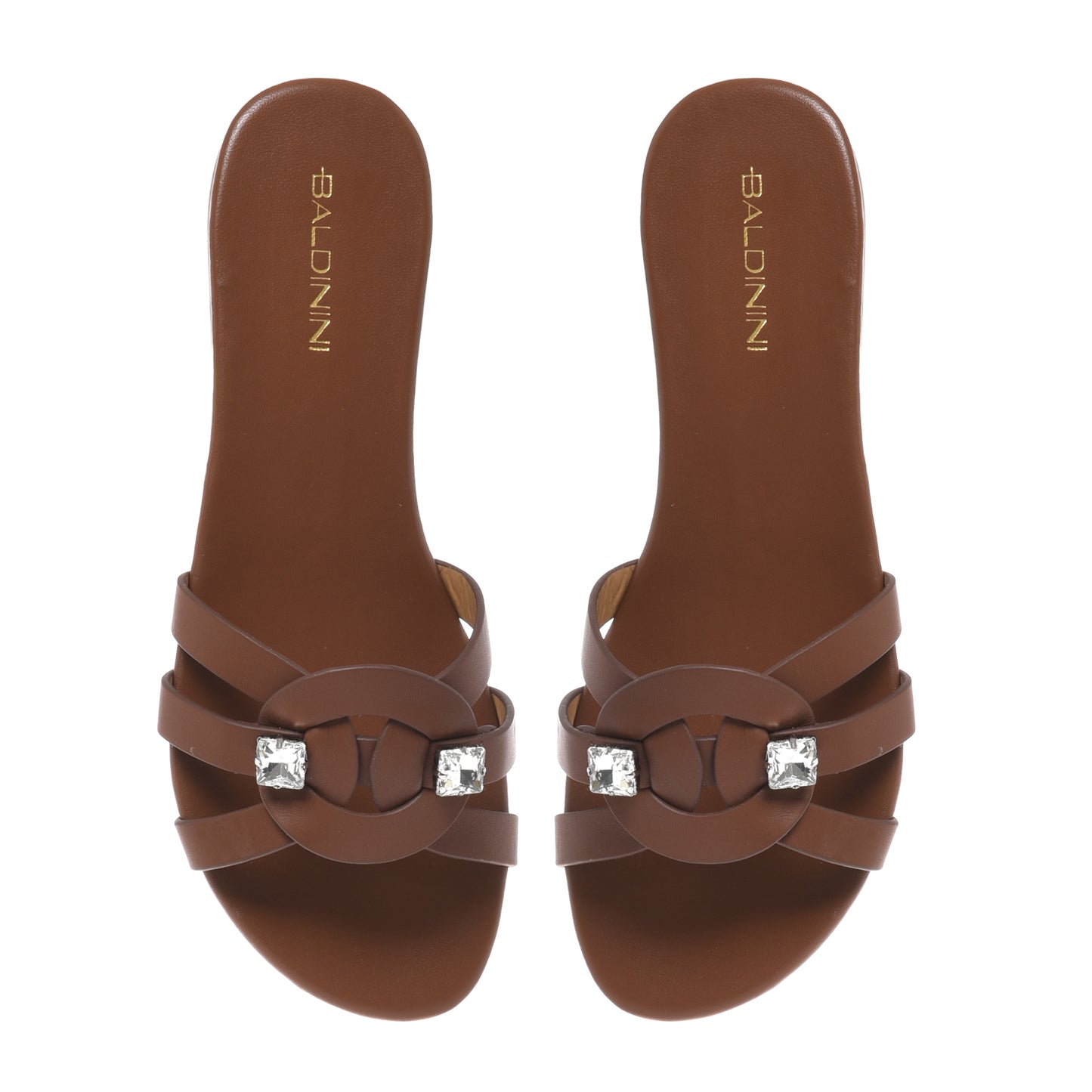 Mule en cuir marron
