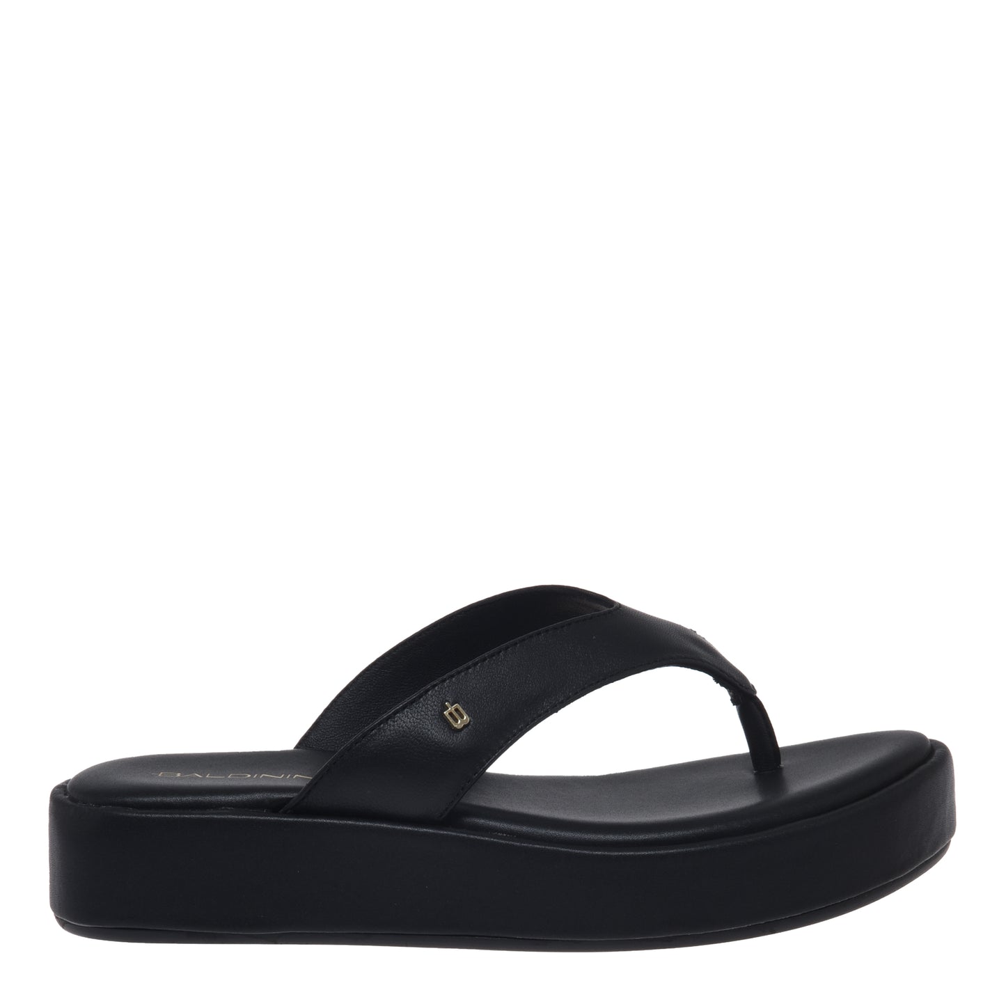 Black leather mule