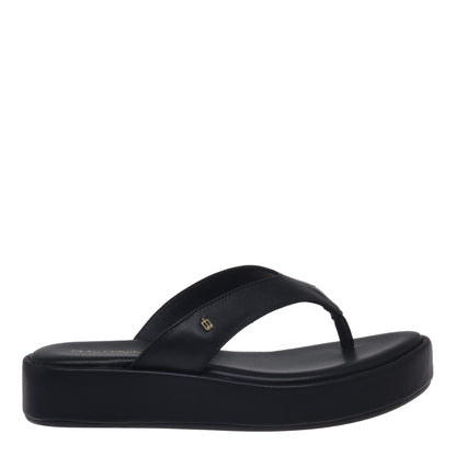 Black leather mule