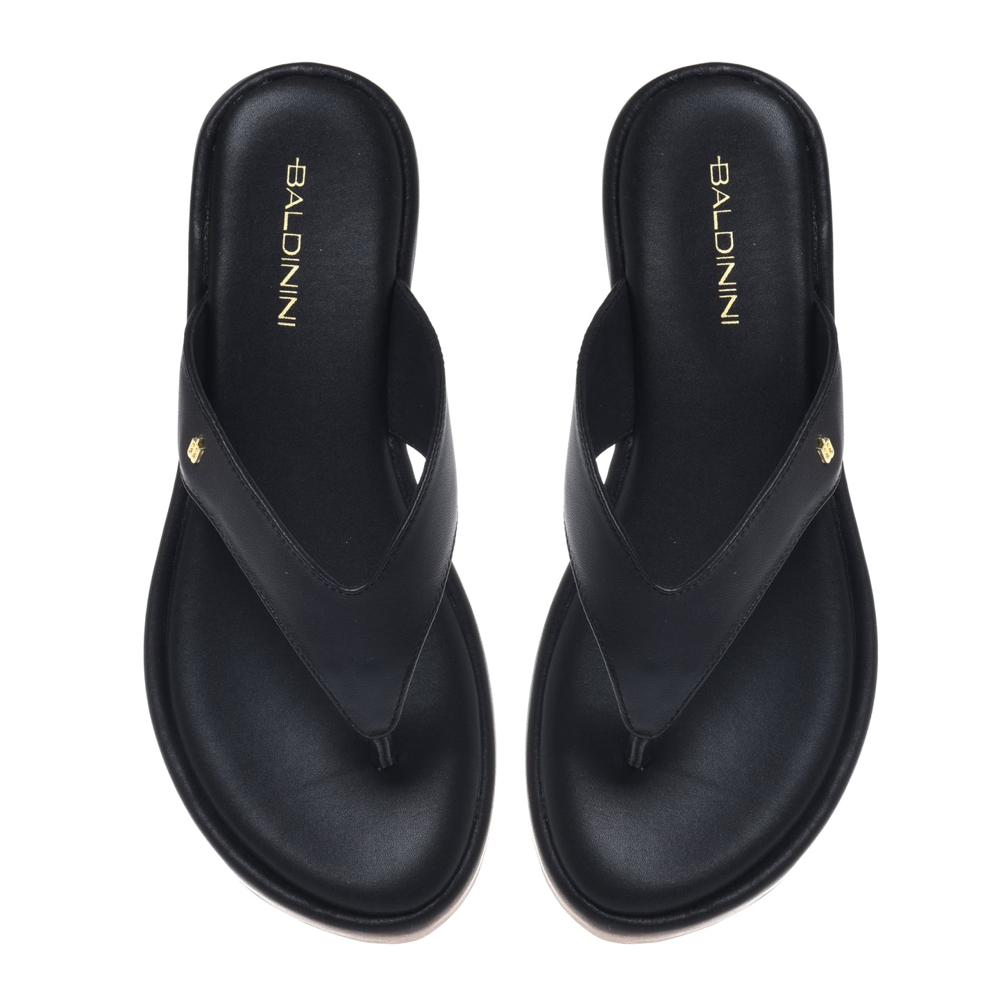 Black leather mule
