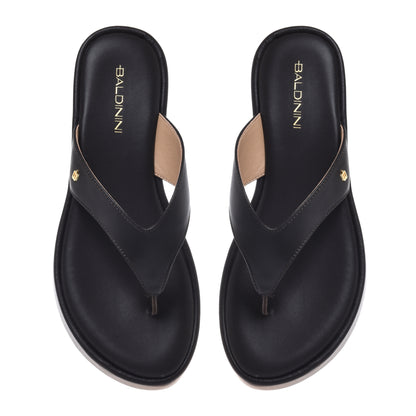 Mule en cuir marron foncé