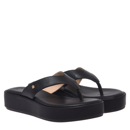 Mule en cuir marron foncé