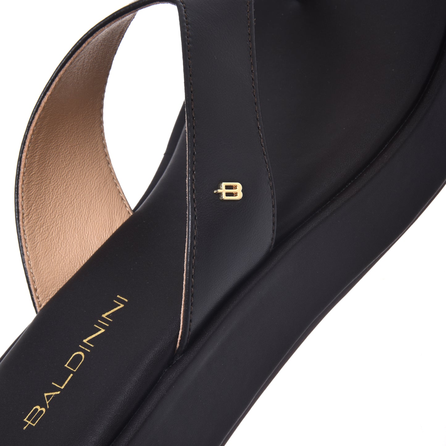 Mule en cuir marron foncé