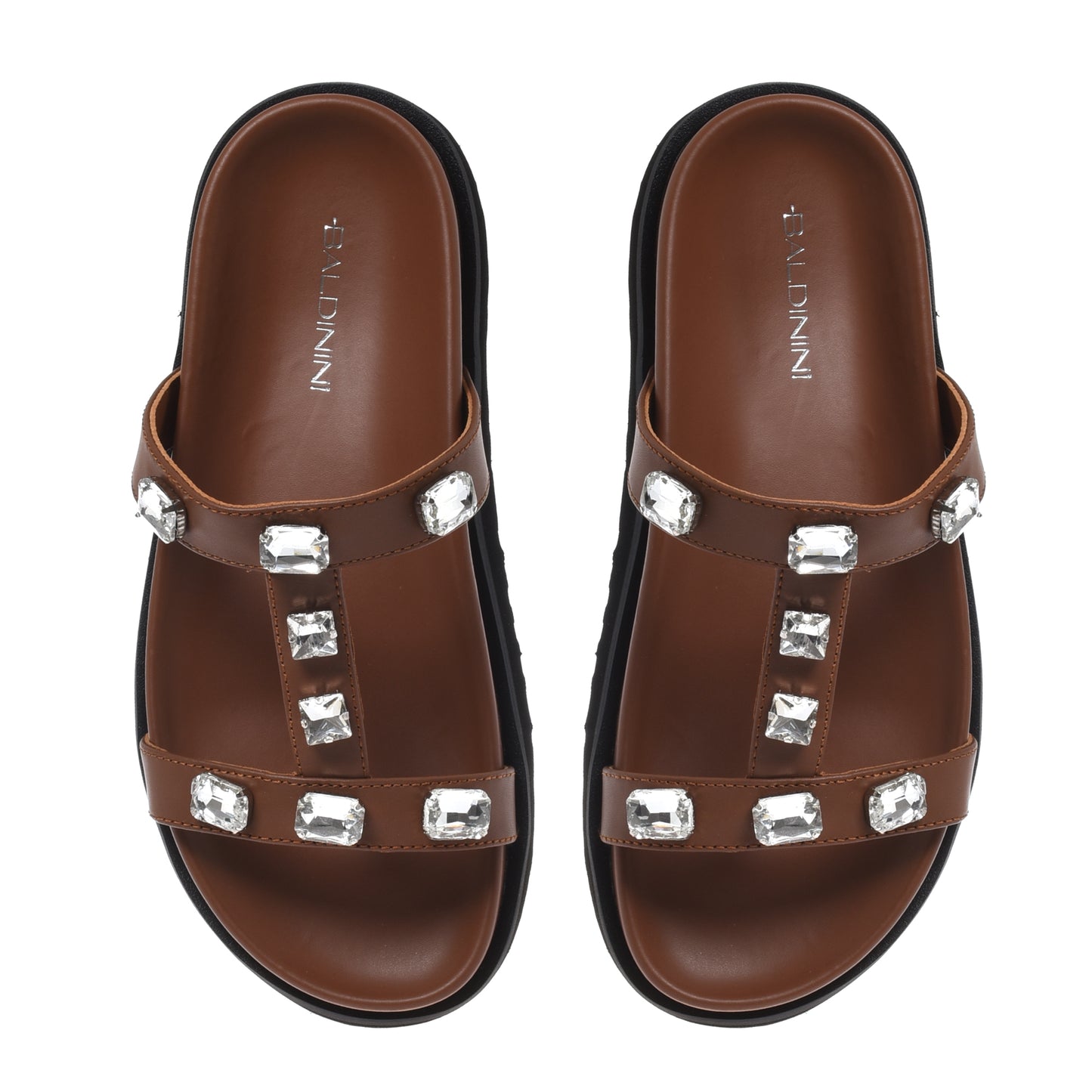 Mule en cuir marron