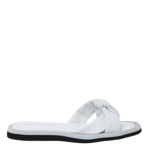 Mule en éco-nappa blanc