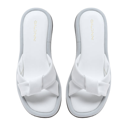 Mule en éco-nappa blanc
