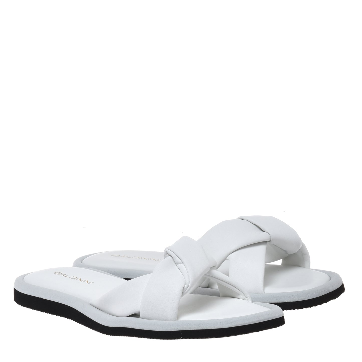 Mule en éco-nappa blanc