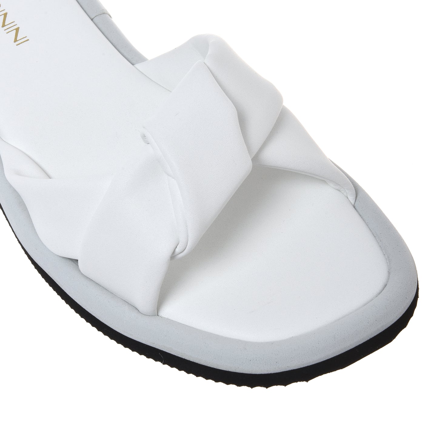 Mule en éco-nappa blanc