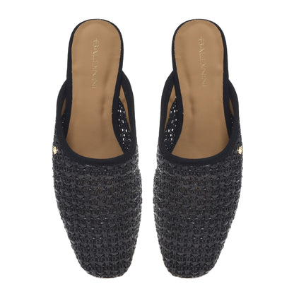 Sabot en raphia noir