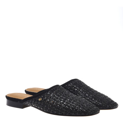 Sabot en raphia noir