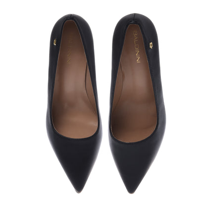 Décolleté in pelle nera
